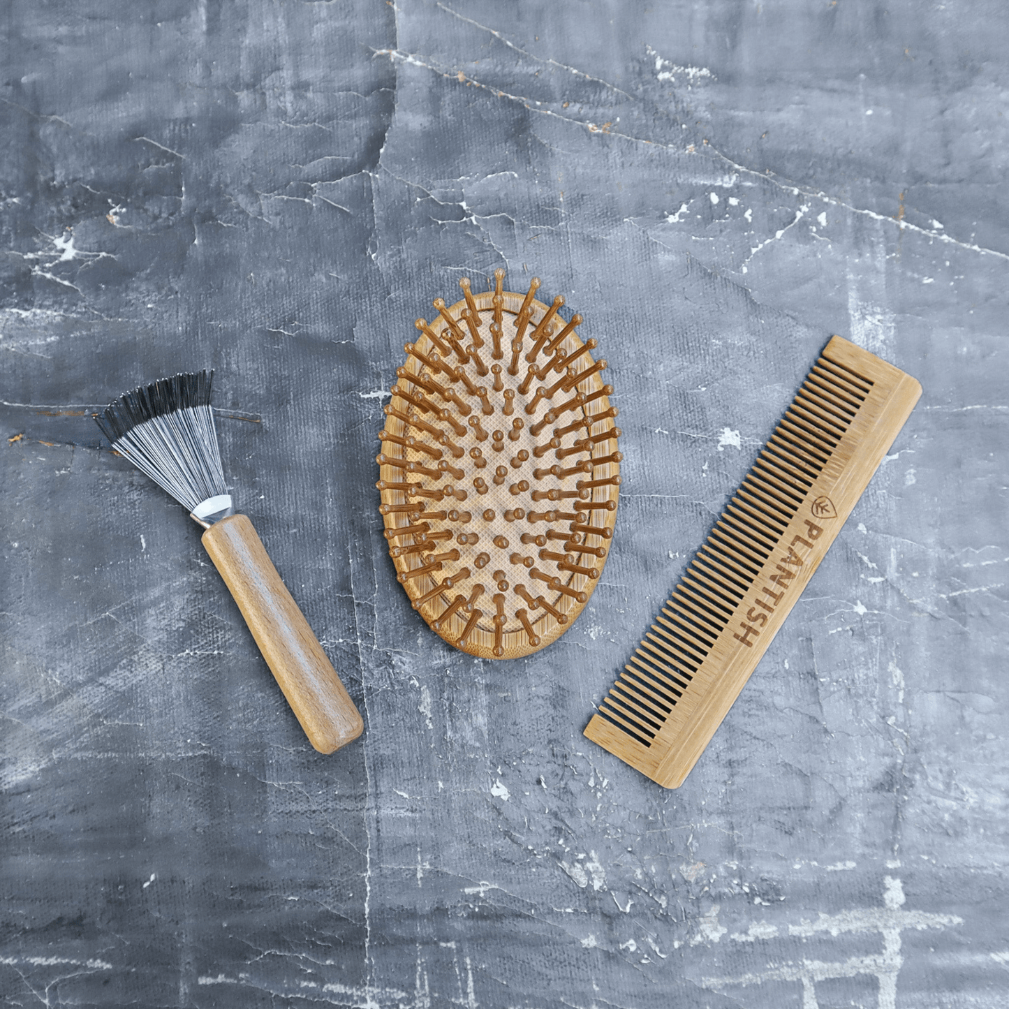 Bamboo Travel Hair Brush Set