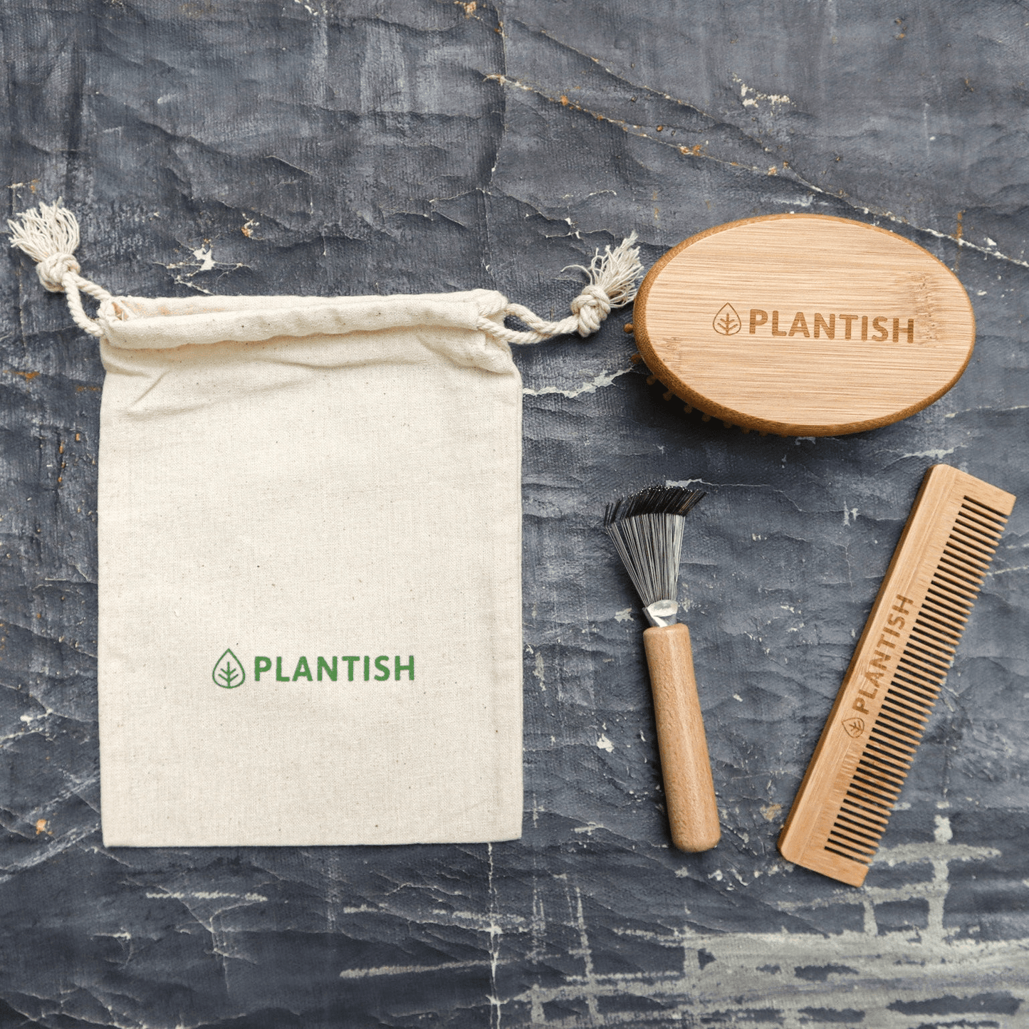 Bamboo Travel Hair Brush Set
